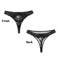 thumbnail image 3 of Lsque String Femme Imprimé Crâne Foncé Sans Couture, String Invisible, Culottes Respirantes Confortables pour Femmes - Grand, 3 of 6