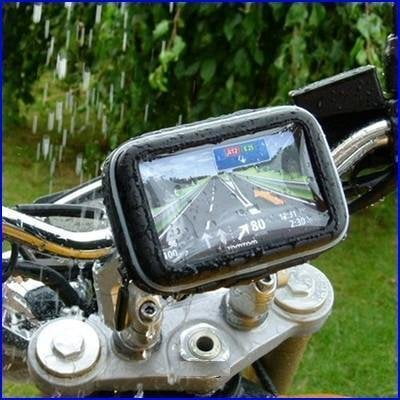 Rupse 5 Waterproof 360 Motorcycle Bike Cycling GPS SAT NAV Case_Bag w_Mount Holder (Best Motorcycle Sat Nav)