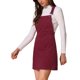 thumbnail image 4 of Vestido de tirantes ajustables para mujer INSPIRE CHIC, vestido de tirantes A-Line con cremallera lateral invisible, falda casual XL color rojo vino, 4 of 6