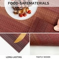 thumbnail image 4 of Evlmd Placemats, Vinyl Table Place Mats Washable Wipeable Placemat for Kitchen Dining Table Decoration Indoor Outdoor Placemats Set of 6, 12x18 Inch, 4 of 6