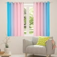 thumbnail image 5 of Blue and Pink Curtains for Bedroom,Rainbow Ombre 30%-50% Blackout Curtains Aesthetic Living Room Decor,Gradient Colorful Curtains & Drapes Abstract Window Curtain 2 Panels 38"Wx54"L, 5 of 6