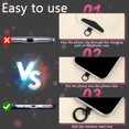 thumbnail image 3 of 4 Pcs Phone Tether Tab, Metal Hook With Ring, Strap Lanyard Accessories Attachment for Lanyard, Universal Cellphone Pad Full Case, 3 of 4