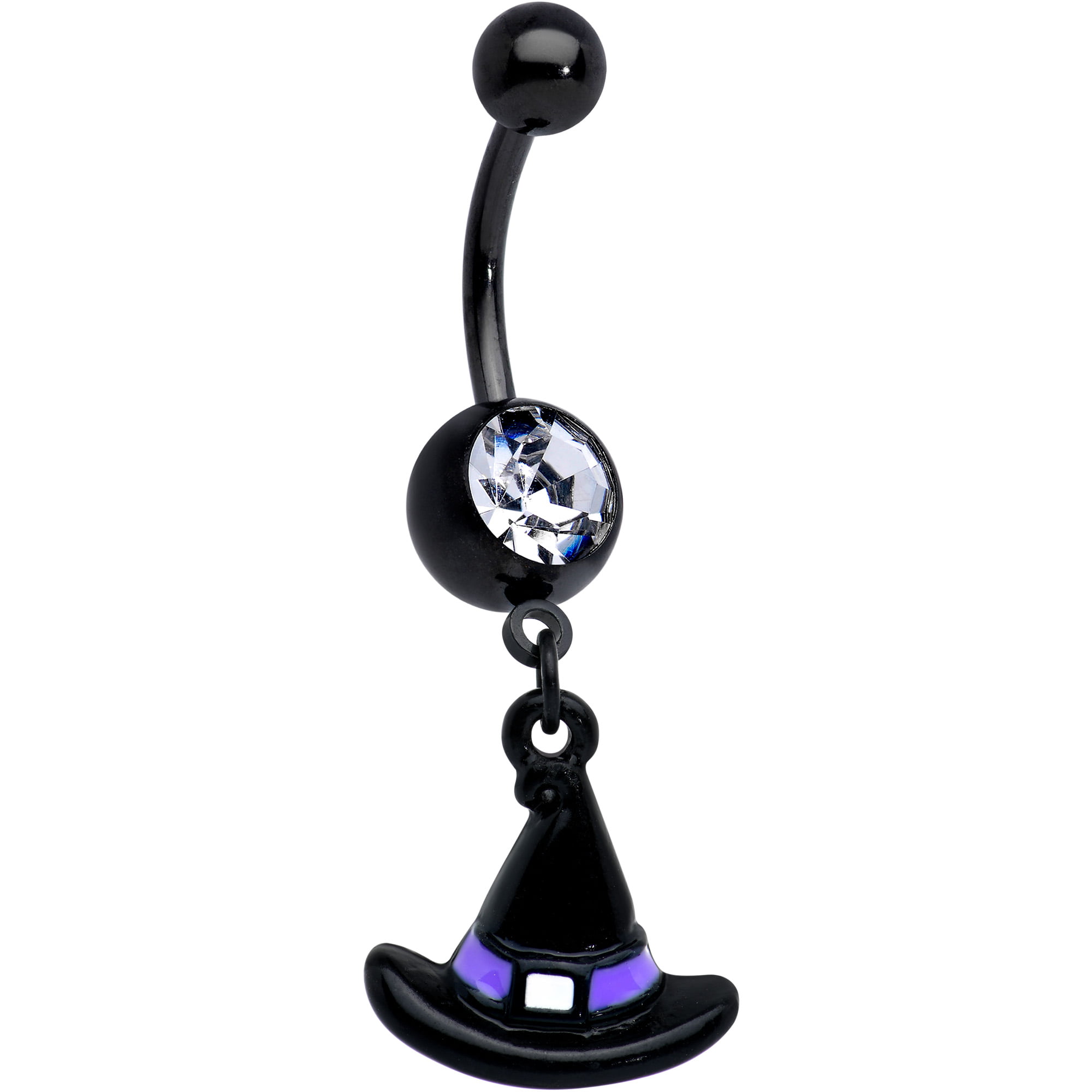 Body Candy White Shining Orb Belly Button Ring