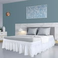 thumbnail image 5 of PiccoCasa 1Pcs Polyester Brushed Bed Skirt Elastic Dust Ruffles 16 Inch Drop Full White, 5 of 7