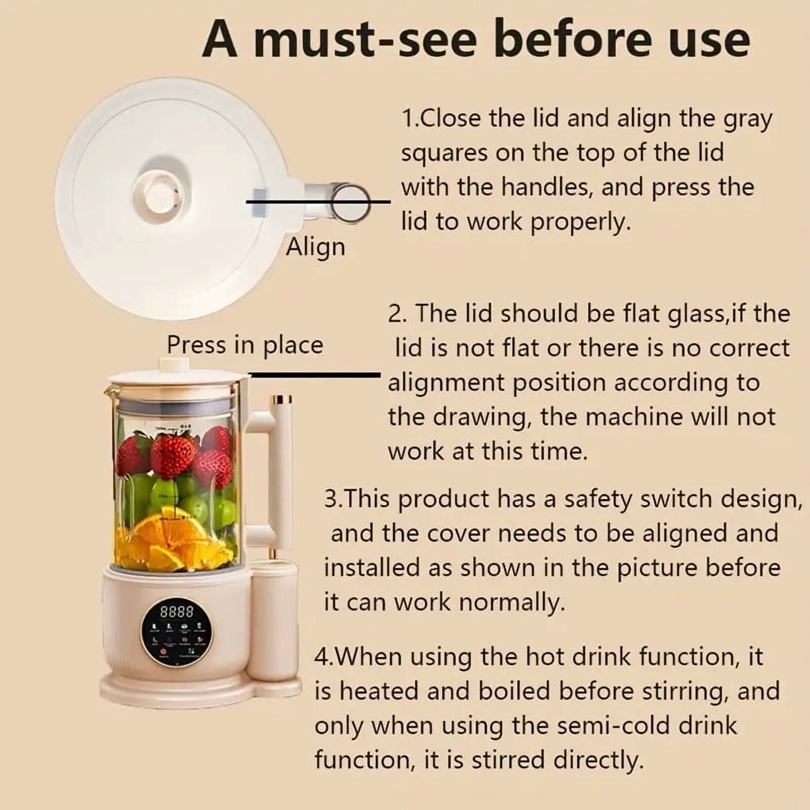Jinyi Automatic Nut Milk Maker, 50oz Soy Milk Maker Machine,Homemade Oat Milk Maker-Based & Non-Dairy Beverage