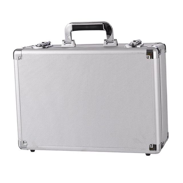 ziyahi Boîte de Rangement pour Outils Solide avec Fermeture Éclair Musicale en Aluminium Argenté Argenté