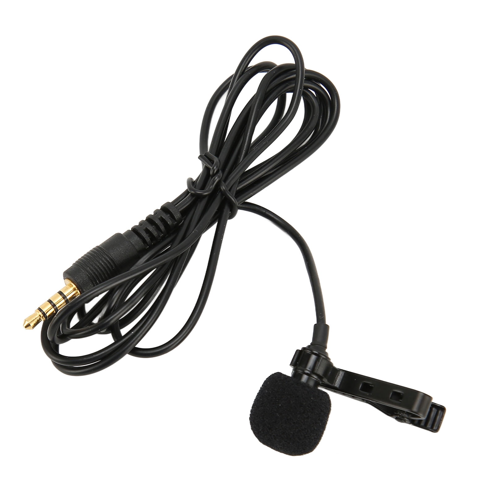 Clip On Lapel Mic, TPE Wire Omnidirectional Lavalier Lapel Microphone