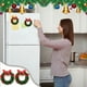 thumbnail image 1 of Mini guirnalda magnética navideña | Decoración festiva para el refrigerador con campanas y estrellas | Pack de 2 coronas de plástico para decorar el hogar y la oficina en Navidad, 1 of 6