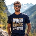 thumbnail image 3 of Kings Are Born on September 28 T-Shirt, Vintage Birthday Shirt for Men, Perfect Gift for September Birthday, 3 of 4