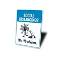 thumbnail image 4 of Social Distancing Beach Novelty Sign, Metal Wall Decor - 10x14 inches, 4 of 4