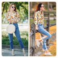 thumbnail image 7 of KLL Forest Squirrel Print Women's Long Sleeve Pajamas with Pants Sleepwear Loungewear 2 Set-Small, 7 of 7
