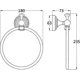 thumbnail image 2 of Antique Brass Towel Ring, Hand Towel Holder for Bathroom Wall Mount Retro Round Towel Rail Rack, 2 of 5