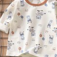thumbnail image 5 of TOWED22 Toddler Baby Boy Clothes Contrast Color Sweatshirt Pullover Tops + Casual Pants Fall Winter Outfit Set Size:10-11 Y,Color:White, 5 of 6