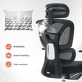 thumbnail image 3 of Ergonomic Office Chair, Computer Desk Chair Comfy with Adjustable Padded Headrest,Comfortable Lumbar Support &3D Armrest Gaming Chairs for Bedroom,Study,Student,Wide Seat,Black, 3 of 7