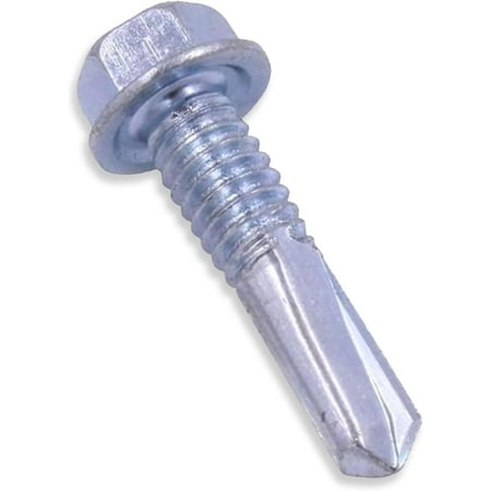 

Fasteners Self Tapping s - #12-24 x 7/8 Hex Washer Head Self-Drilling Tek Zinc Plated Steel for Attaches Sheet Metal Steel or Steel to Metal | (Pack of 50)