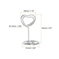 thumbnail image 2 of Table Number Holders 50mm Tall 33mm Base Width Mini Heart Silver Tone, 12 Pieces, 2 of 5