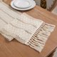 thumbnail image 1 of Xiao Hua Camino de mesa rústico bohemio para comedor, de estilo rústico, para mesa de centro, de 180 cm de largo, tejido en macramé, para decoración navideña otoñal de cocina, 33 x 180 cm (blanco), 1 of 5