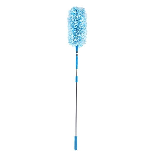 Houseables Cobweb Duster, Ceiling Fan, Long, Fluffy, Microfiber, 44"-65