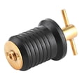 thumbnail image 5 of 1in Rubber Brass Drain Plug THandle TwistIn Marine Accessories for Hull Livewell Boat Bilge Transom Seawall Baitwell, 5 of 10
