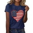 thumbnail image 2 of Youyipin Womens Tops Printed Round Neck Short Sleeve T-Shirt Top Shirt Summer Tops For Women, 2 of 4