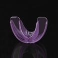 thumbnail image 3 of Protector dental transparente de silicona suave para corrección de dientes, retenedor ortodóntico y protección en deportes, color morado, en bolsa PE., 3 of 6