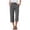 *Gray, variant on ClodeEU Women's Stretch Waist Cargo Capri Pants with Button and Zip,Casual Outdoor Hiking Cropped Trousers Khaki,Womens Plus XL