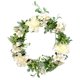 thumbnail image 2 of Matsuzay Guirnalda de flores artificiales para puerta TureClos, decoración de simulación, de flores para fiesta de boda, adorno para el guirnaldas blanco 30cm, 2 of 6
