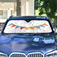 thumbnail image 4 of ALAZA Colorful Flags Windshield Sun Shade Car Foldable Sun Visor Block UV Rays Protector 53"x23.5", 4 of 8