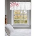 thumbnail image 3 of Pink Blossom Valances for Windows Spring Ink Painting Branch Petal Rod Pocket Curtains Valance Short Window Treatment Drapes for Living Room, Bedroom Bathroom 42"&nbsp;W x 18" L, 3 of 5