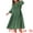 Green, variant on Plus Size Elbow Sleeve Sweetheart Midi Ruffle Dress 1X Green