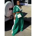thumbnail image 3 of Conjunto de chándal Angsuttc para mujer, 2 piezas, a rayas, verde, XXL, 3 of 8