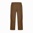thumbnail image 5 of HKYNLAG Cargo Shorts for Men Stretch Waist Below The Knee Long Shorts Relaxed Fit Hiking Capri Short Mulit Pockets Coffee L, 5 of 7