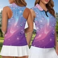 thumbnail image 5 of Aplkyhs Purple Glitter Matching Golf Shirts for Couple Moisture Wicking Golf Tank Top for Women Racerback Design Keep Cool in Hot Weather Breathable Fabric Lightweight, 5 of 6