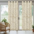 thumbnail image 5 of Outdoor Curtains for Patio Waterproof, Beige Flowers Outdoor Privacy Panels Grommet, Spring Floral Farmhouse Retro Art Blackout Outside Curtains for Porch/Cabana/Pergola/Gazebo 54"x84", 2 Panels, 5 of 8