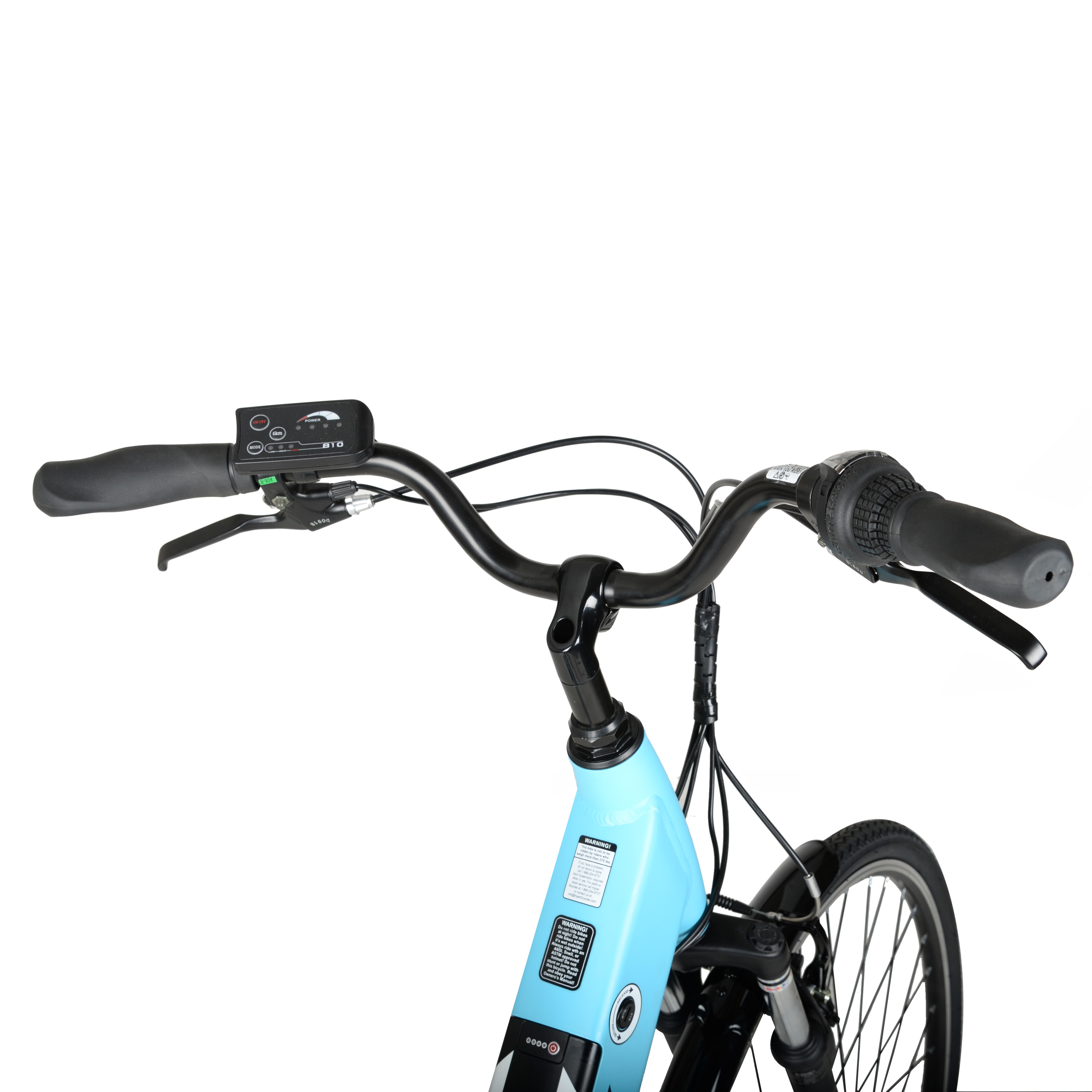 Hyper Bicycles E-Ride 700C 36V Electric Commuter E-Bike for Adults, Pedal-Assist, 250W Motor, Blue - image 5 of 18