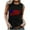 DT-Black, variant on Women's Flag Tank Top - Polyester Patriotic Casual Wear, Romantic for Celebrations