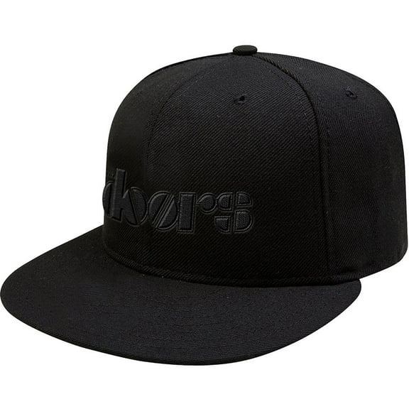 The Doors Embroidered Logo Black Snapback Cap