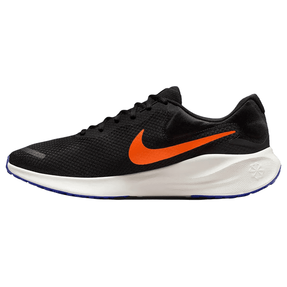 NIKE MENS REVOLUTION 7 "BLACK ASTRONOMY BLUE SAIL HYPER CRIMSON" FB2207 008 FB2207 008 from Stadium Goods
