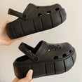 thumbnail image 2 of Zapatillas de suela gruesa de 7cm para mujer, zuecos de jardín de verano, zapatos de plataforma gruesa blanca con agujeros, toboganes de playa para niñas qym unisex, 2 of 2