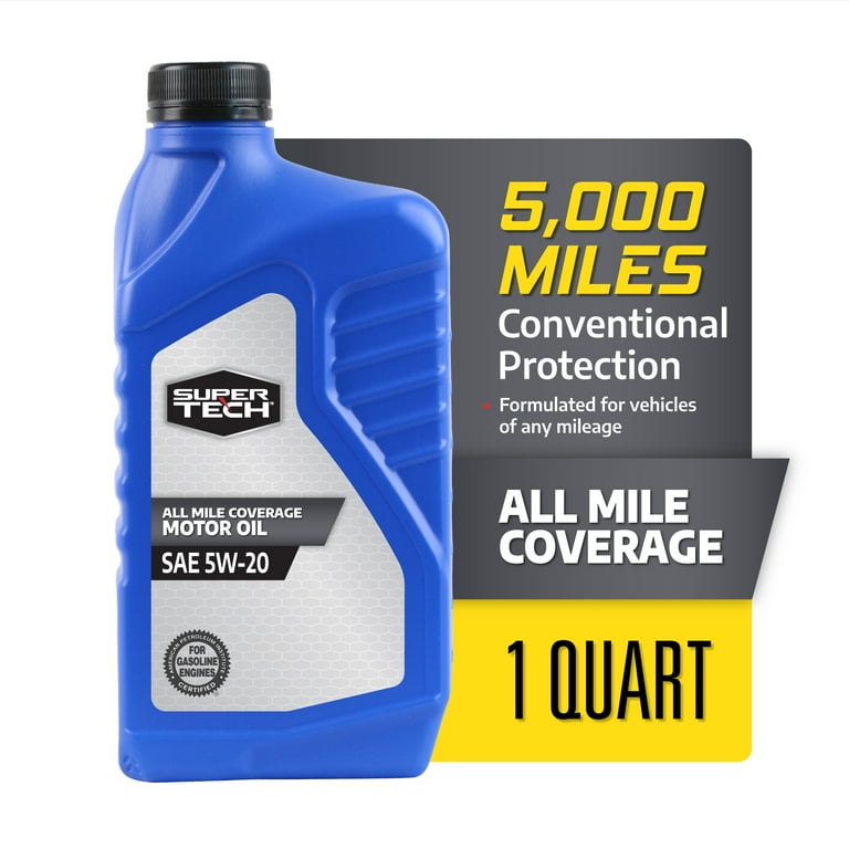 Super Tech All Mileage Synthetic Blend Motor Oil SAE 5W-20 Quart