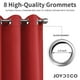 thumbnail image 4 of Cortinas Blackout Joydeco Térmicas Aislantes 160x160cm Rojo, 4 of 7