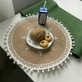 thumbnail image 6 of Rattan Trivet Mats Heat Insulation Flax Dining Table Non-Slip Placemat, 6 of 7