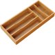 thumbnail image 1 of Bamboo Kitchen Drawer Silverware Organizer, Silverware Utensils Tray Holder for Small Drawer, Wood Caddy for Flatware Cutlery Knives 5-Slots, 1 of 5