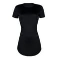 thumbnail image 5 of CALAFEBILA Women Shirt Dress Yoga Running Printing Short Sleeve Crew Neck Shrinking Waist Boho Sundresses for Women Long Dress, 5 of 9