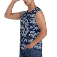thumbnail image 3 of Haiem Men's Dragon Print Tank Tops Summer Sleeveless Cut Off Workout T-Shirts Fitness Vest Athletic Undershirts-Medium, 3 of 8