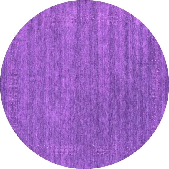Ahgly Company Indoor Round Abstract Pink Contemporary Area Rugs, 7' Round