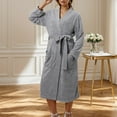 thumbnail image 2 of Hauaitttt Women Bathrobe Absorbent Quick Drying Bathrobe Bathrobe Thin Long. Short Bathrobes for Women Towel Womens Robes Full Length Thick Robes for Women Ladies Bathrobe Towel Ladies Hooded Robe, 2 of 9