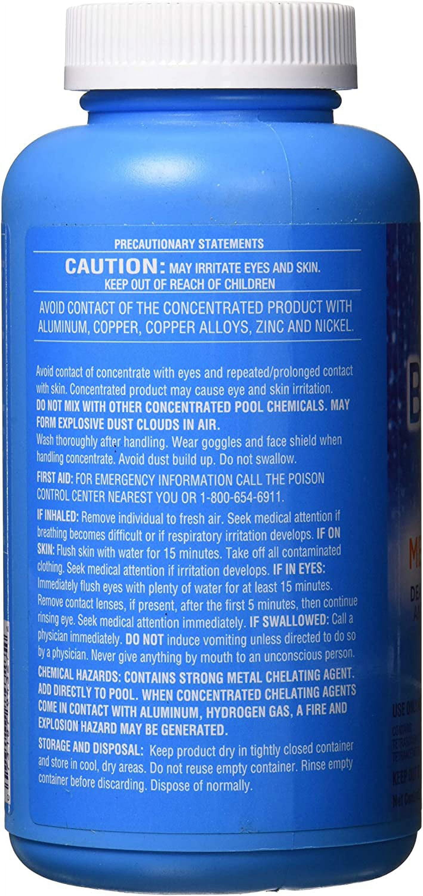 BAQUACIL 84327 Metal Control Chlorine-Free Swimming Pool Maintenance, 1.25 pounds