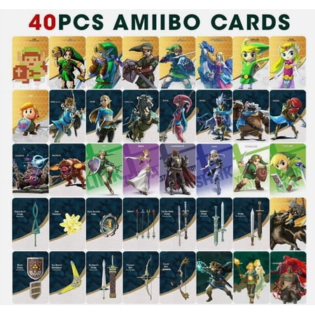 40 Pcs Zelda Amiibo NFC Cards, Zelda Tags Amiibo Card Compatible with Amibo Legend of Tears of the Kingdom