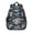 Astronaut and Palm, variant on Astronaut and Rocket Black Pattern Backpack for School, Cute School Bag with Adjustable Shoulder Straps and Padded Back, 15"x11.42"x5.5"